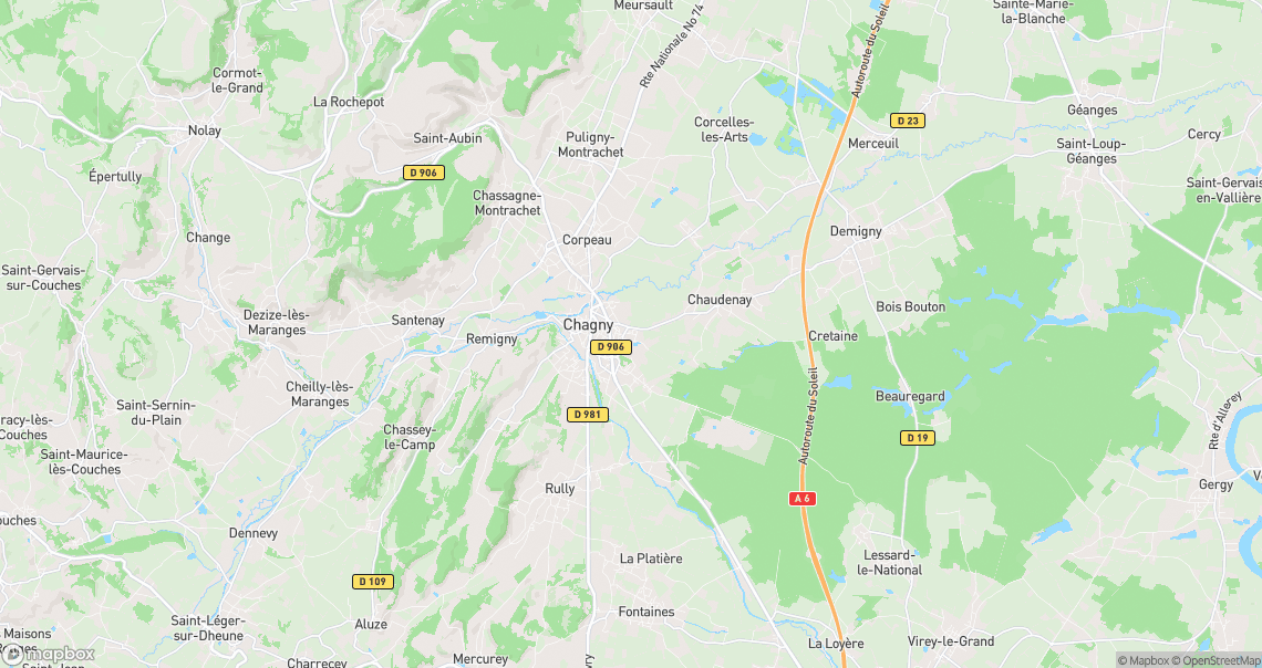 Localisation de la voiture à Chagny