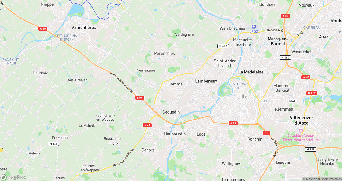 Localisation de la voiture à Lille