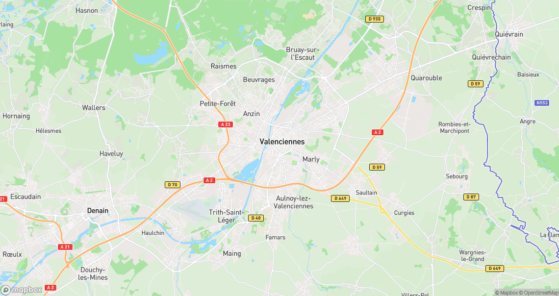 Localisation de la voiture à Valenciennes