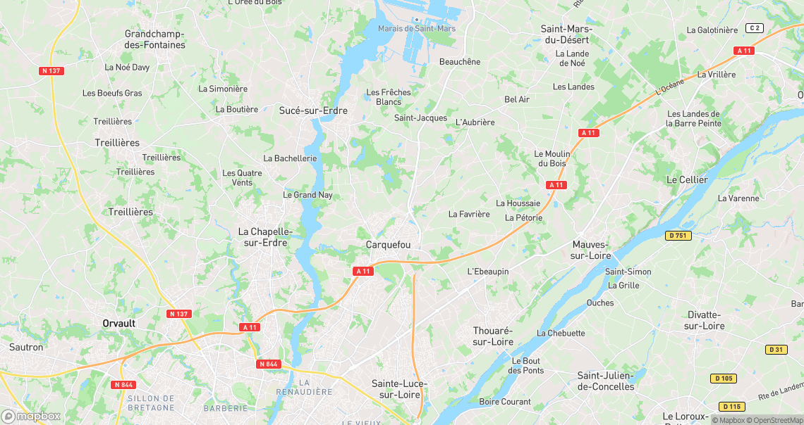 Localisation de la voiture à Carquefou