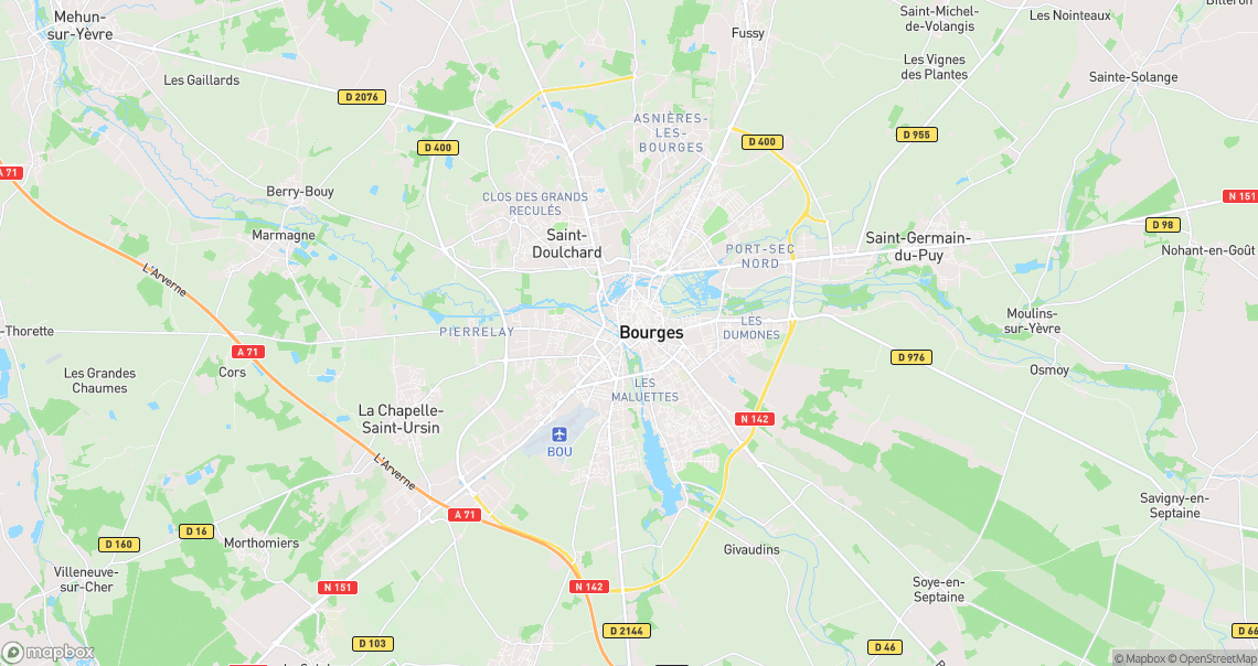 Localisation de la voiture à Bourges