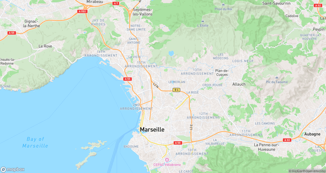 Localisation de la voiture à Marseille