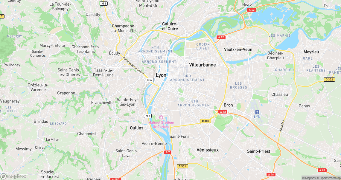 Localisation de la voiture à Lyon