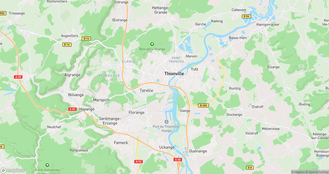 Localisation de la voiture à Thionville