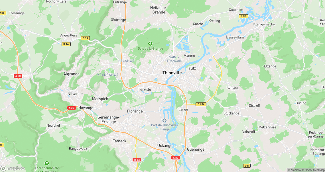 Localisation de la voiture à Thionville