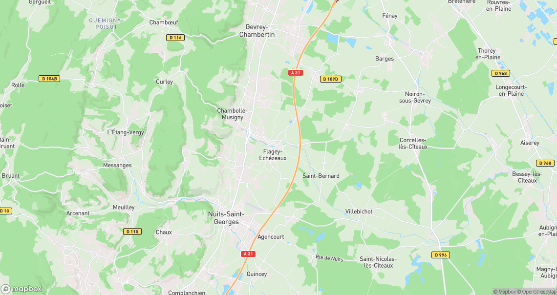 Localisation de la voiture à Gilly-lès-Cîteaux