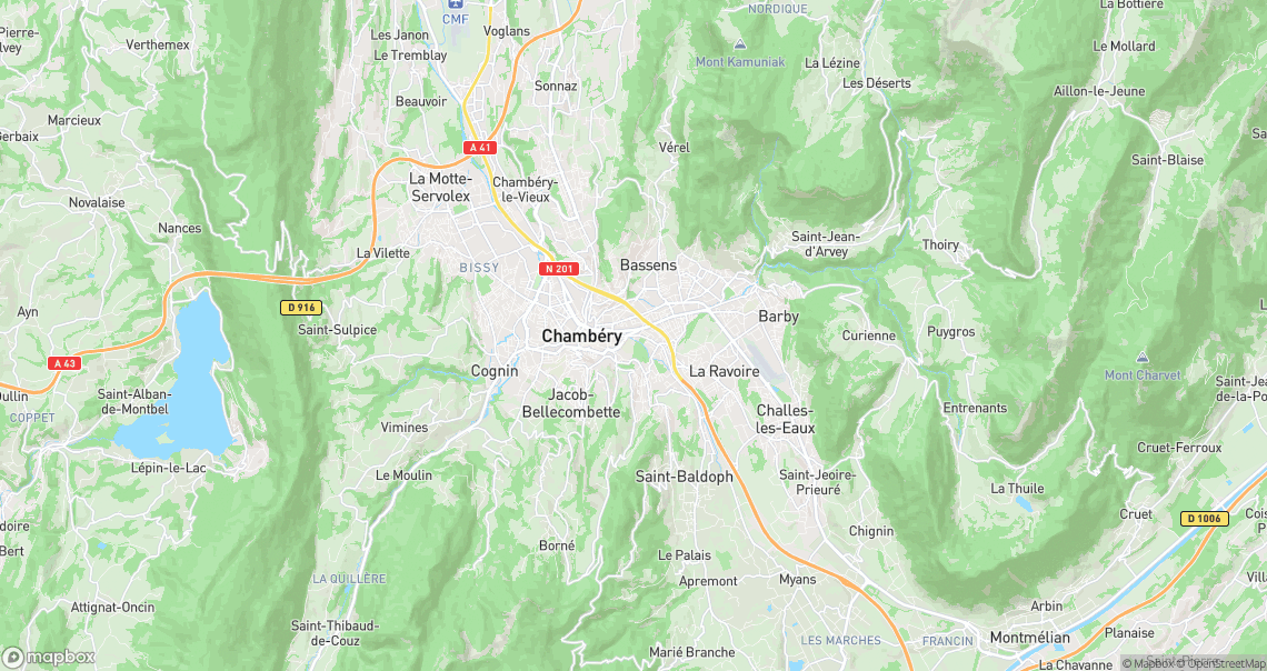 Localisation de la voiture à Chambéry