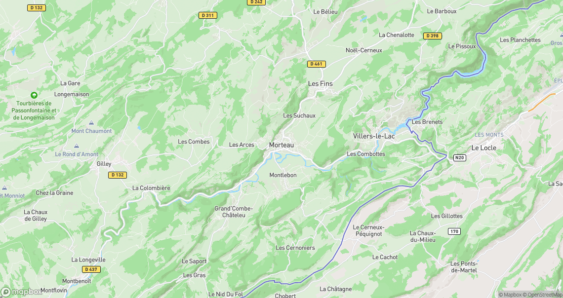 Localisation de la voiture à Morteau