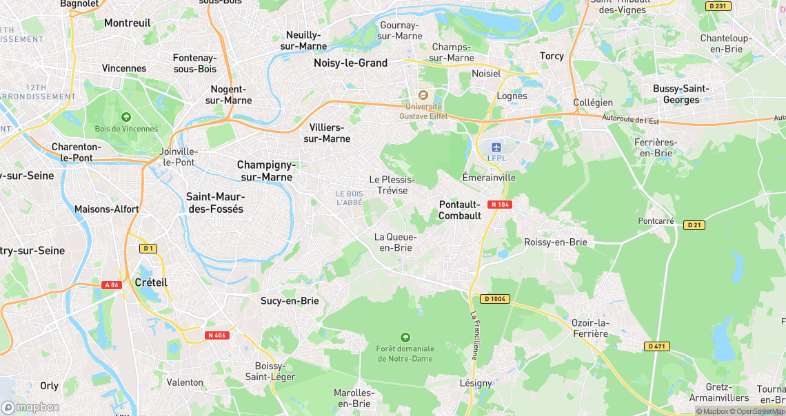 Localisation de la voiture à Le Plessis-Trévise