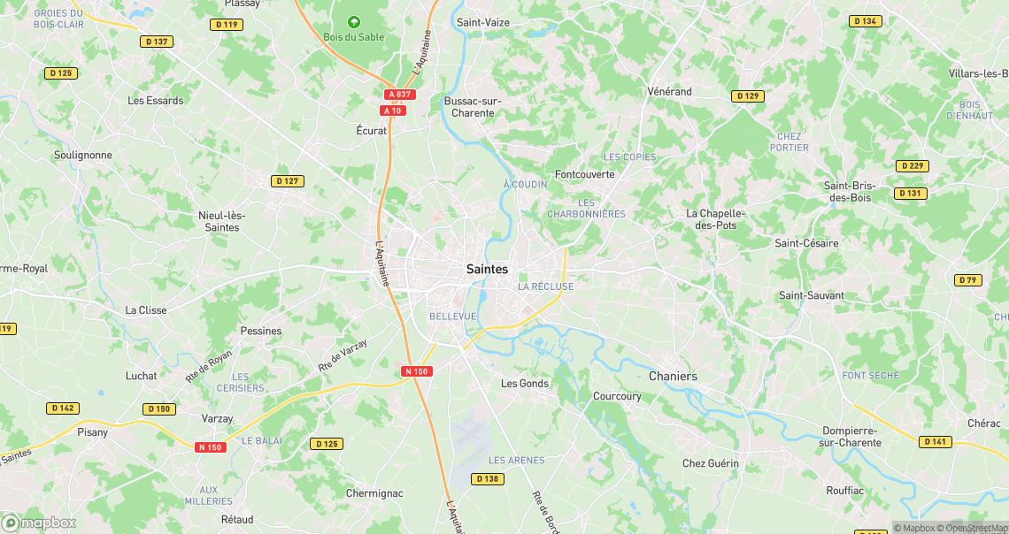 Localisation de la voiture à Saintes