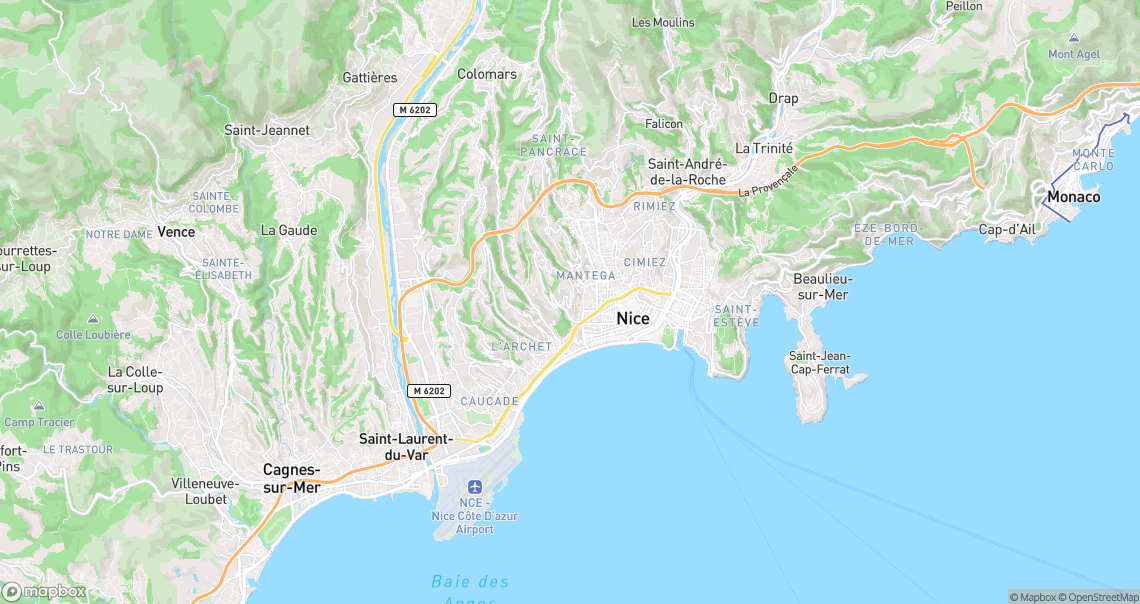Localisation de la voiture à Nice