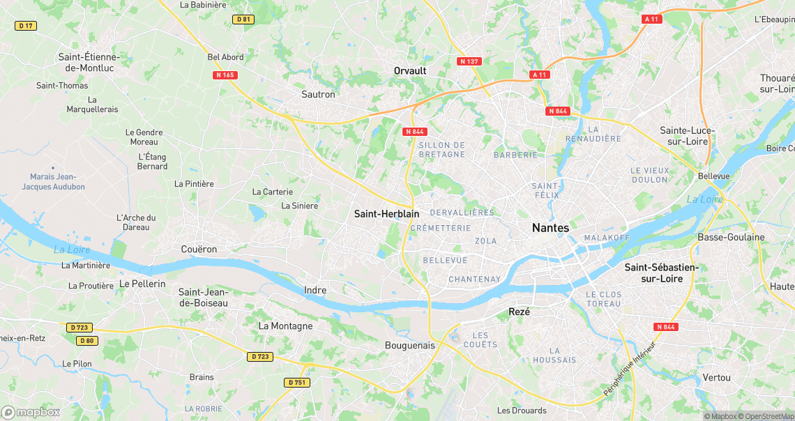Localisation de la voiture à Saint-Herblain