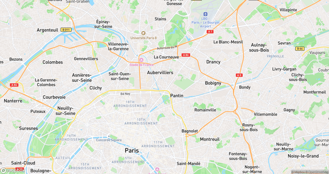 Localisation de la voiture à Aubervilliers
