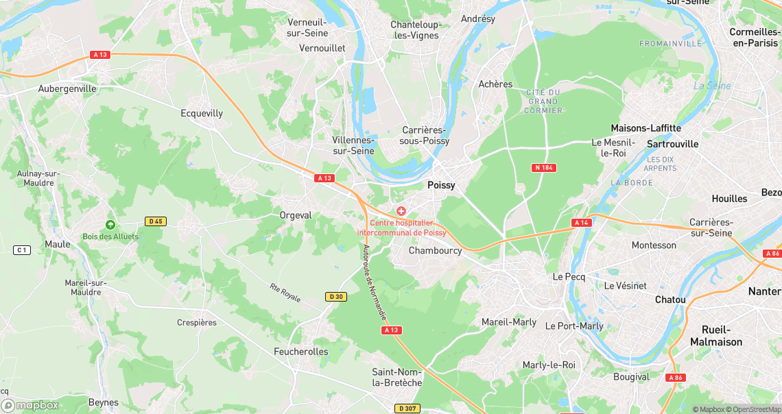 Localisation de la voiture à Poissy