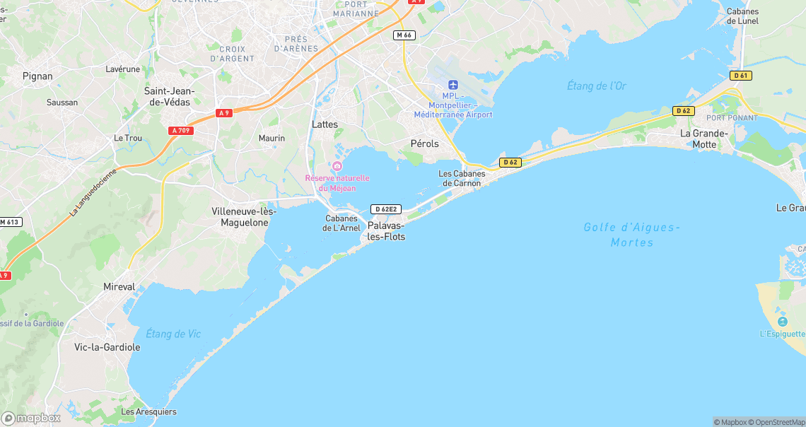 Localisation de la voiture à Palavas-les-Flots