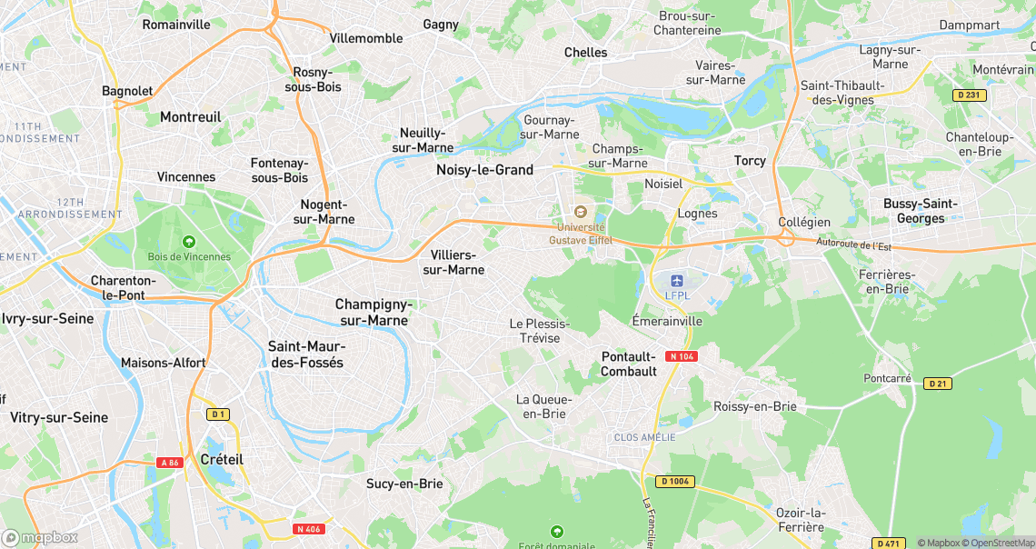 Localisation de la voiture à Villiers-sur-Marne