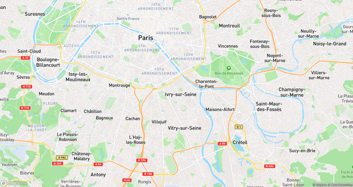 Localisation de la voiture à Ivry-sur-Seine