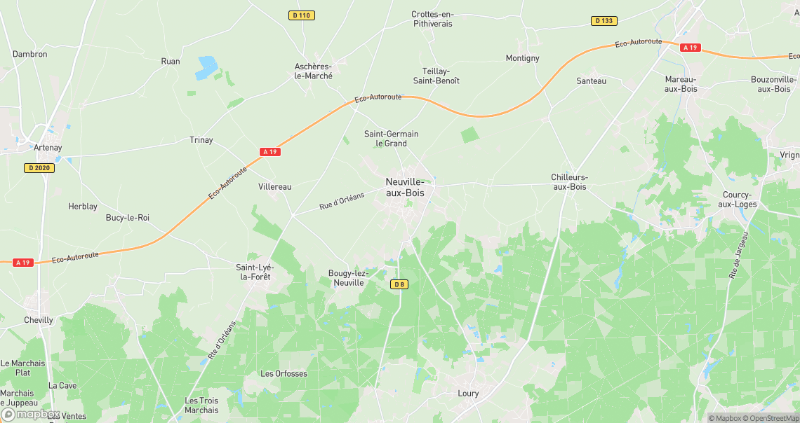 Localisation de la voiture à Neuville-aux-Bois