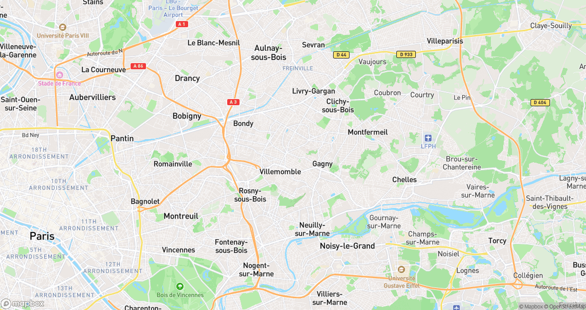 Localisation de la voiture à Le Raincy