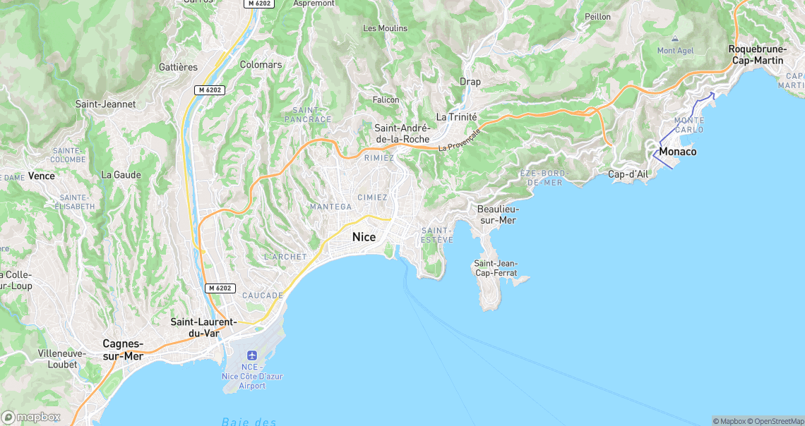 Localisation de la voiture à Nice
