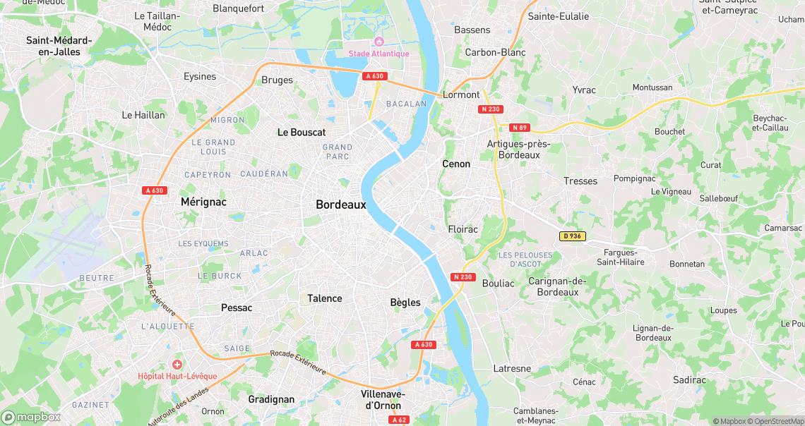 Localisation de la voiture à Bordeaux