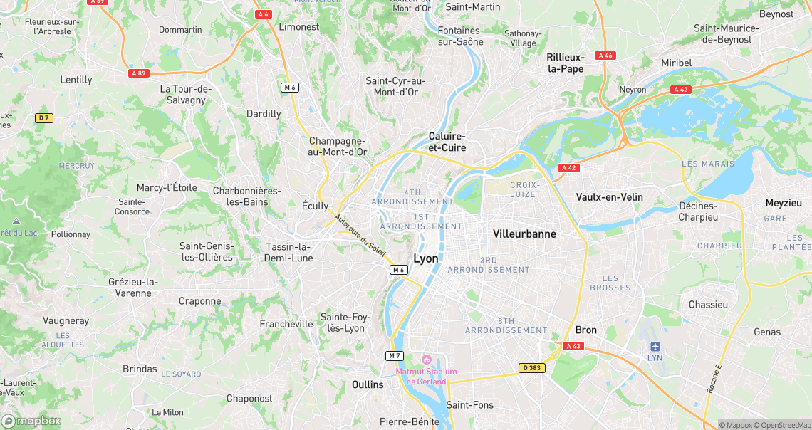 Localisation de la voiture à Lyon