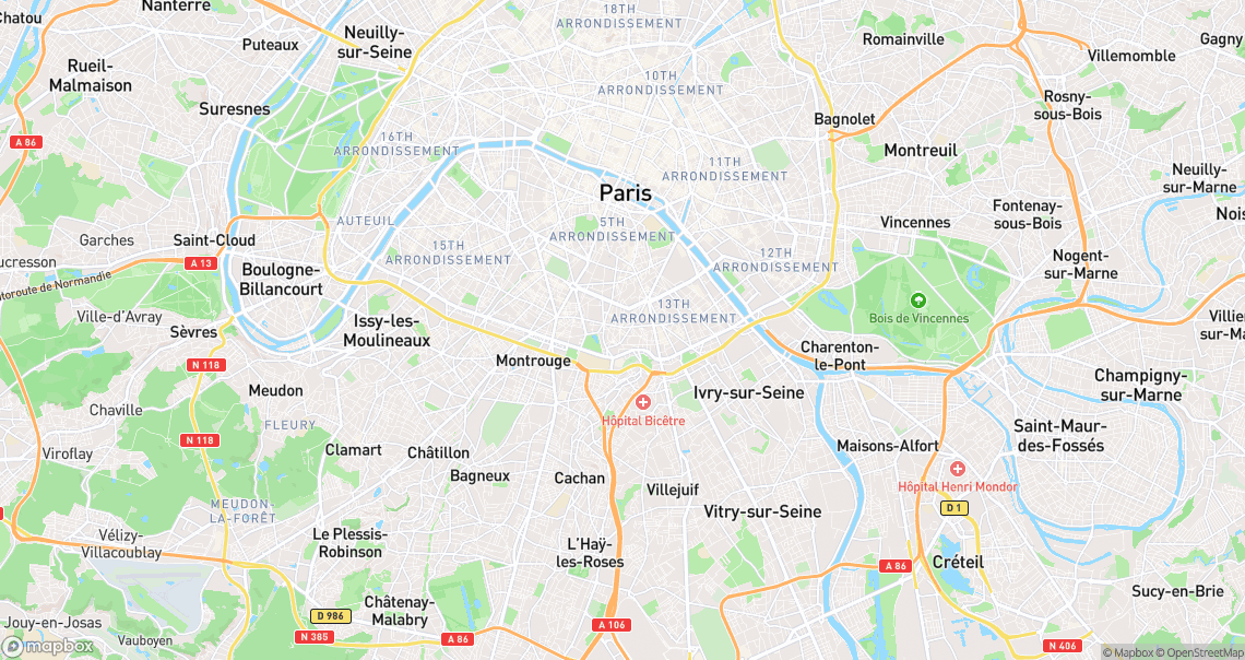 Localisation de la voiture à Paris