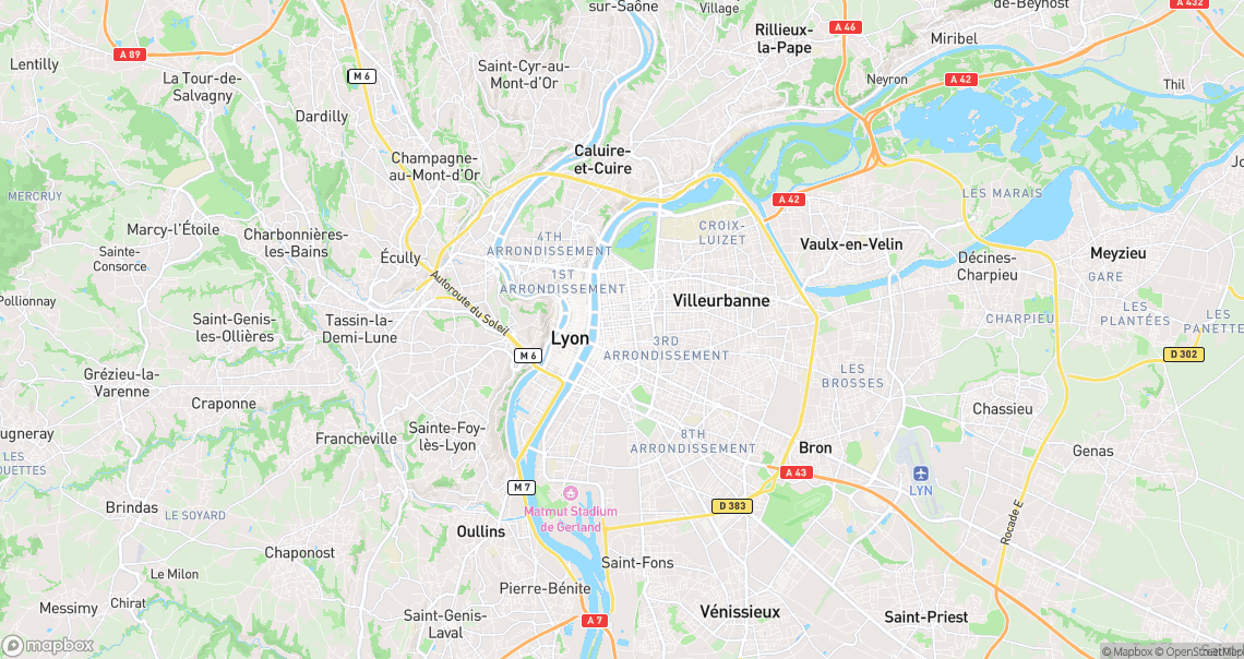 Localisation de la voiture à Lyon