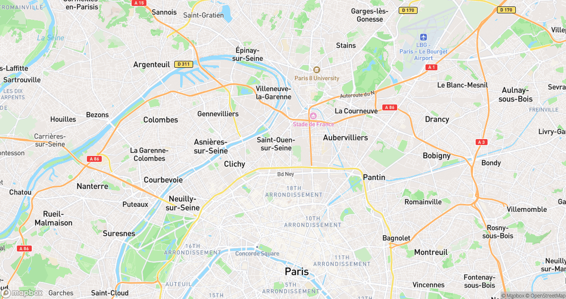 Localisation de la voiture à Saint-Ouen-sur-Seine