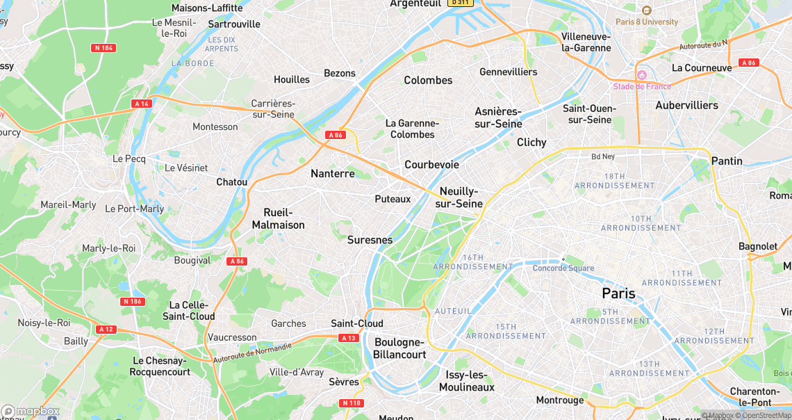 Localisation de la voiture à Puteaux