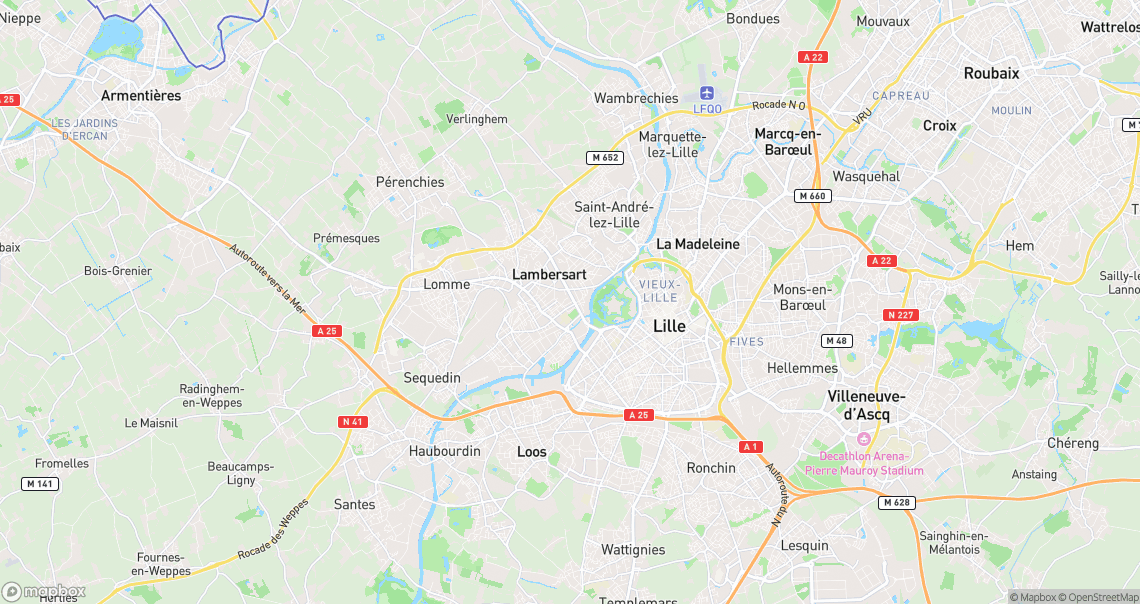 Localisation de la voiture à Lambersart