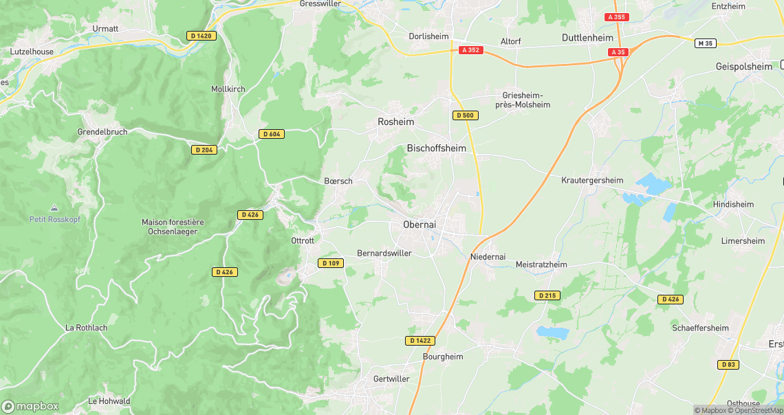 Localisation de la voiture à Obernai