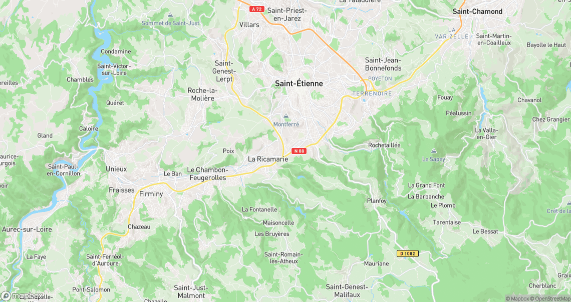 Localisation de la voiture à La Ricamarie