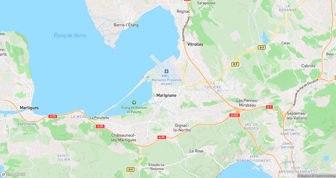 Localisation de la voiture à Marignane