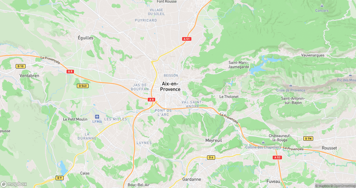 Localisation de la voiture à Aix-en-Provence