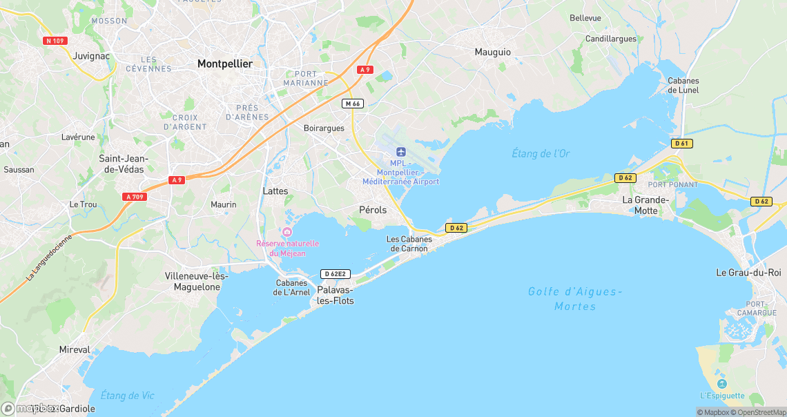 Localisation de la voiture à Pérols