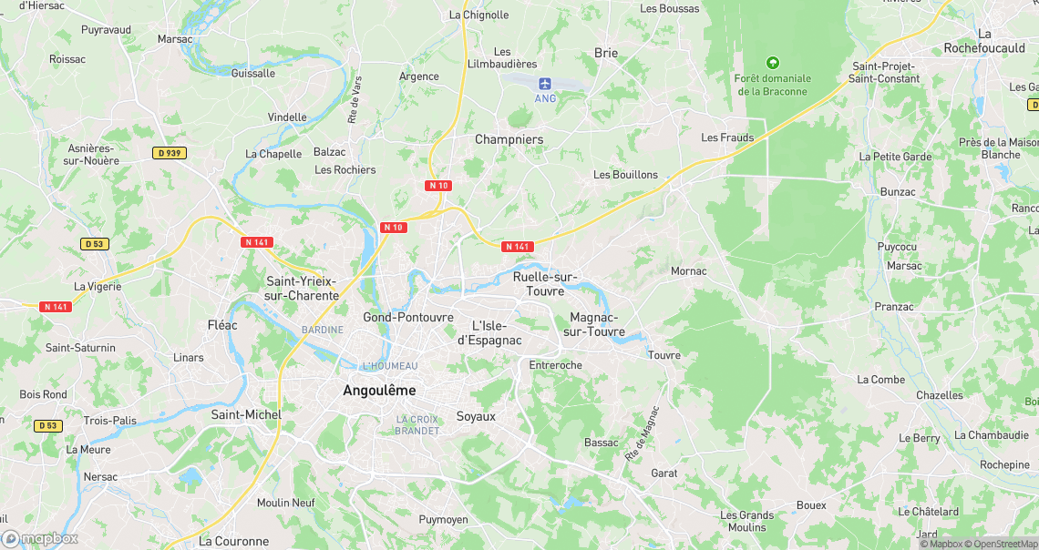 Localisation de la voiture à Ruelle-sur-Touvre