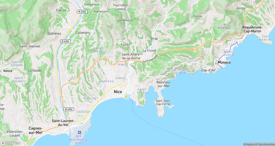 Localisation de la voiture à Nice