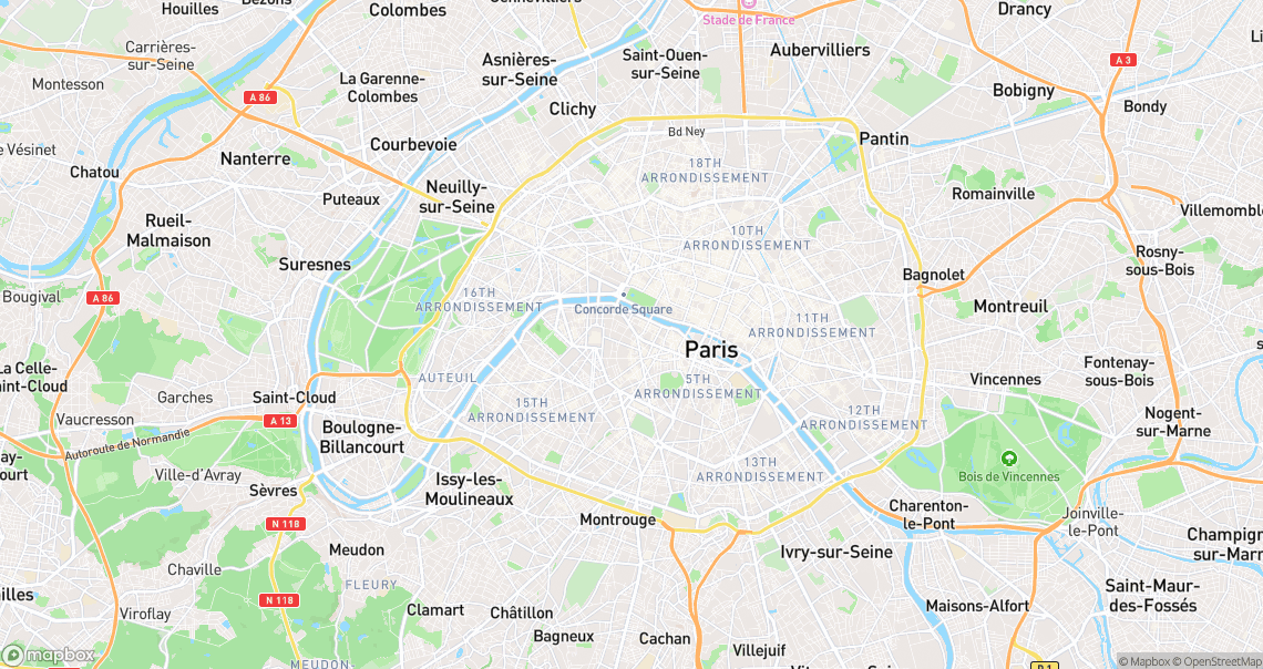 Localisation de la voiture à Paris