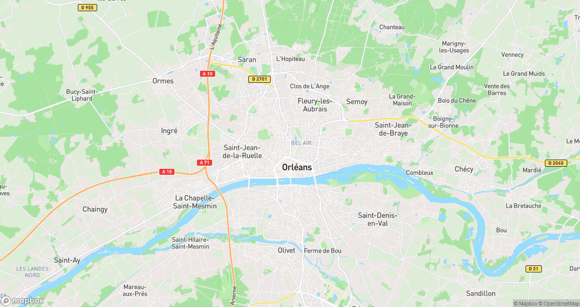 Localisation de la voiture à Orléans