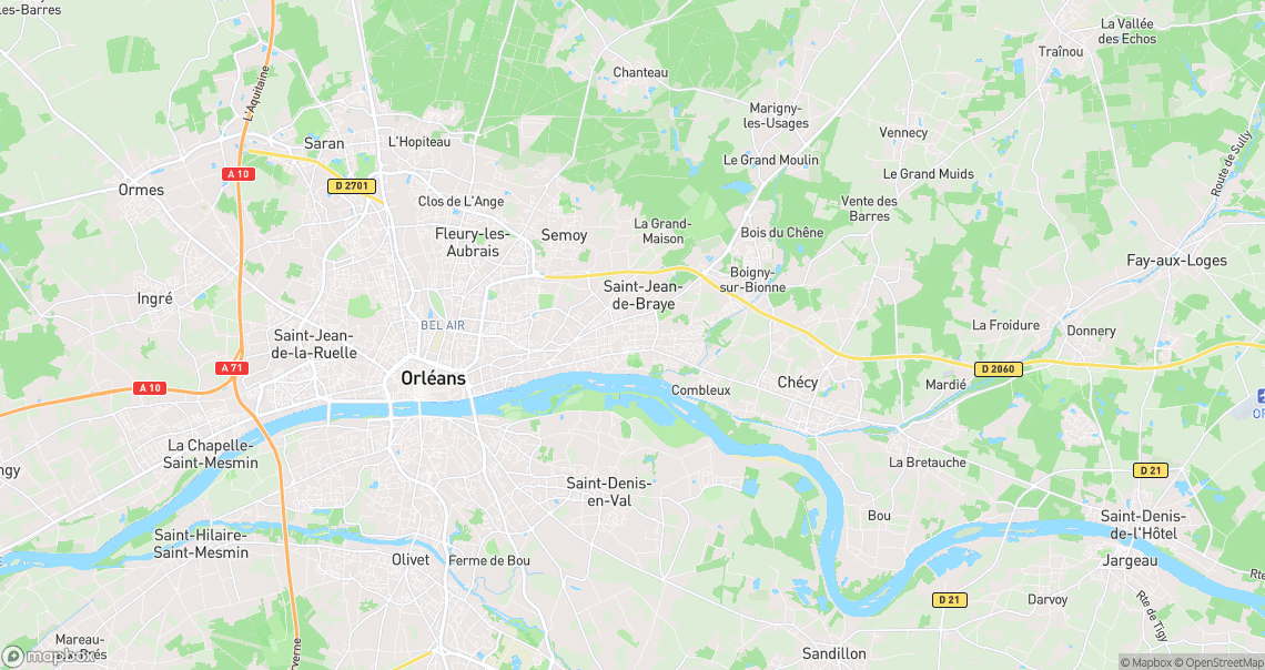 Localisation de la voiture à Saint-Jean-de-Braye
