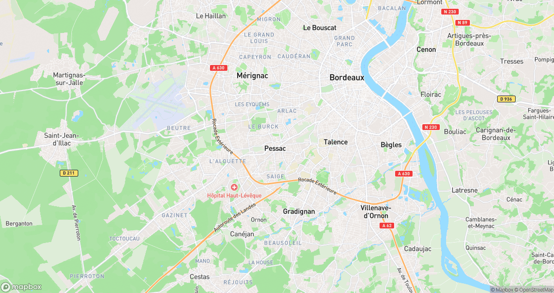 Localisation de la voiture à Pessac