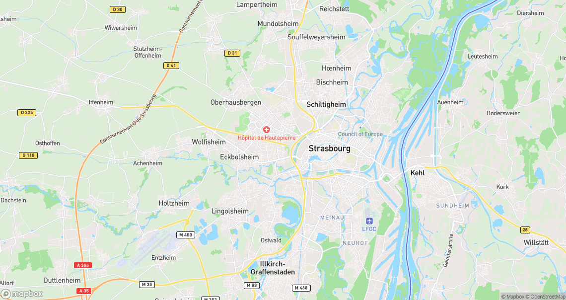 Localisation de la voiture à Strasbourg