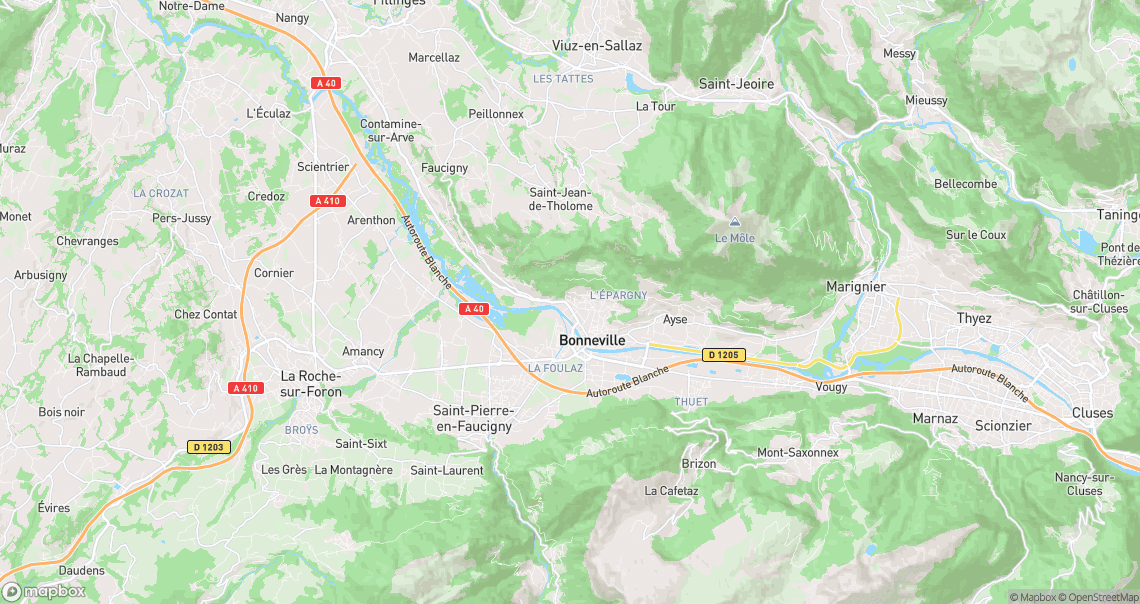 Localisation de la voiture à Bonneville
