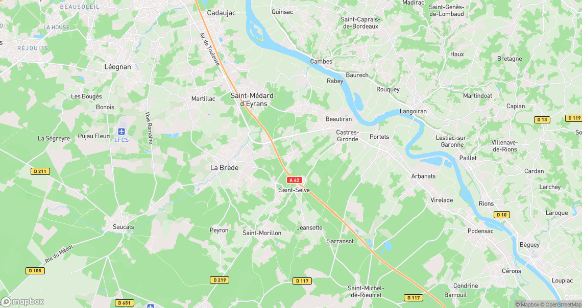 Localisation de la voiture à Saint-Selve