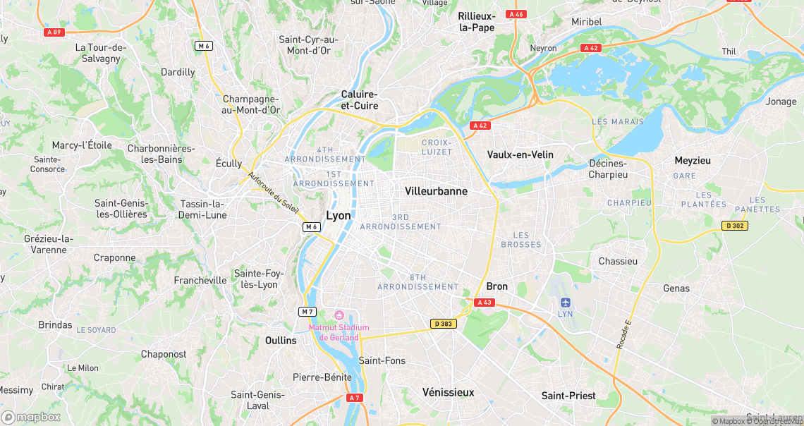 Localisation de la voiture à Lyon