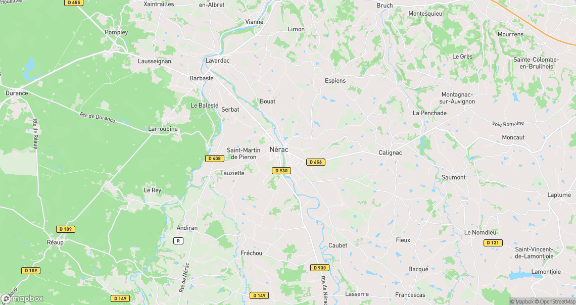 Localisation de la voiture à Nérac