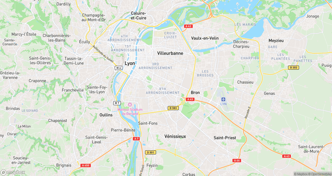 Localisation de la voiture à Lyon