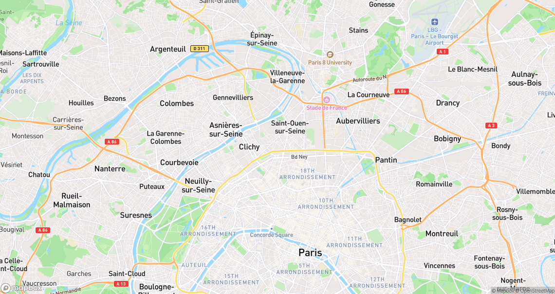 Localisation de la voiture à Saint-Ouen-sur-Seine