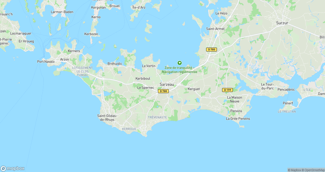 Localisation de la voiture à Sarzeau